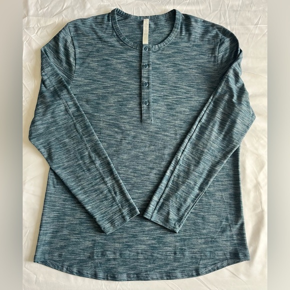 NWOT Lululemon Pulse Slub Henley Lightweight Rulu - Size XL Heathered Gr… - Picture 5 of 8